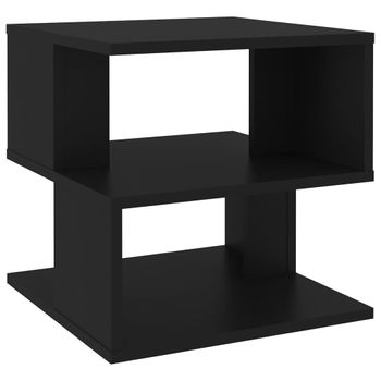 Mesa Auxiliar De Madera Contrachapada Negro 40x40x40 Cm Vidaxl