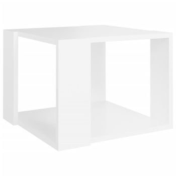 Mesa De Centro De Madera Contrachapada Blanco 40x40x30 Cm Vidaxl