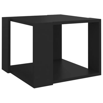 Mesa De Centro De Madera Contrachapada Negro 40x40x30 Cm Vidaxl