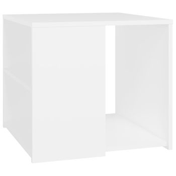 Mesa Auxiliar De Madera Contrachapada Blanco 50x50x45 Cm Vidaxl