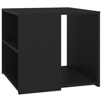 Mesa Auxiliar Madera Contrachapada Negro 50x50x45 Cm Vidaxl