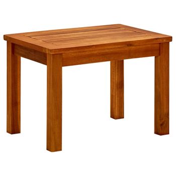 Mesa De Centro De Jardín Madera Maciza De Acacia 50x35x36 Cm Vidaxl