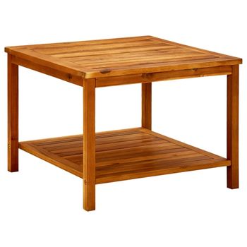 Mesa De Centro De Madera Maciza De Acacia 60x60x45 Cm Vidaxl