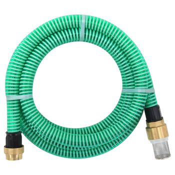 Manguera De Succión Con Conectores De Latón Pvc Verde 29 Mm 3 M Vidaxl