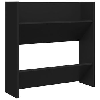 Zapatero De Pared Madera Contrachapada Negro 60x18x60 Cm Vidaxl