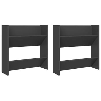 Muebles Zapateros 2 Uds Madera Contrachapada Negro 32x35x70 Cm Vidaxl con  Ofertas en Carrefour