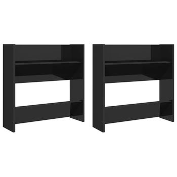 Muebles Zapateros 2 Uds Madera Contrachapada Negro 32x35x70 Cm Vidaxl con  Ofertas en Carrefour