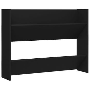 Zapatero De Pared Madera Contrachapada Negro 80x18x60 Cm Vidaxl