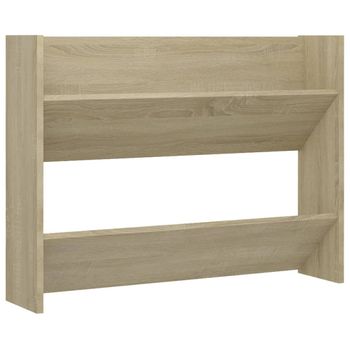 Zapatero De Pared Madera Contrachapada Roble Sonoma 80x18x60 Cm Vidaxl