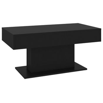 Mesa De Centro Madera Contrachapada Negro 96x50x45 Cm Vidaxl