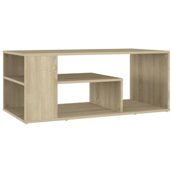 Mesa De Centro Madera Contrachapada Roble Sonoma 100x50x40 Cm Vidaxl