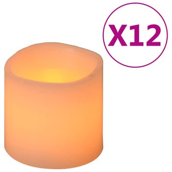 Velas Led Eléctricas 12 Unidades Blanco Cálido Vidaxl