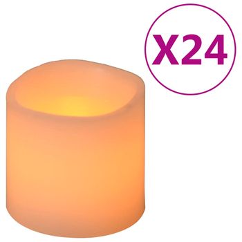 Velas Led Eléctricas 24 Unidades Blanco Cálido Vidaxl