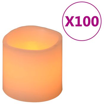 Velas Led Eléctricas 100 Unidades Blanco Cálido Vidaxl