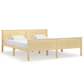 Estructura De Cama De Madera Maciza De Pino 180x200 Cm Vidaxl