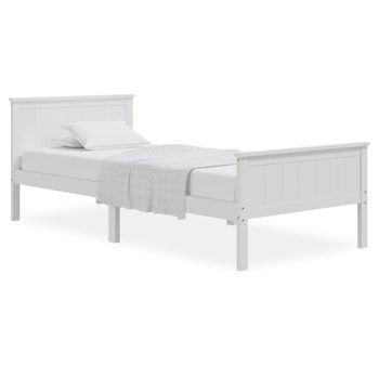 Estructura De Cama Madera Maciza De Pino 100x200 Cm Vidaxl