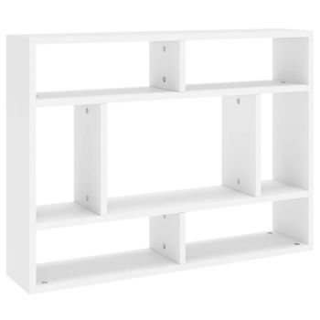 Estantería De Pared Madera Contrachapada Blanco 75x16x55 Cm Vidaxl