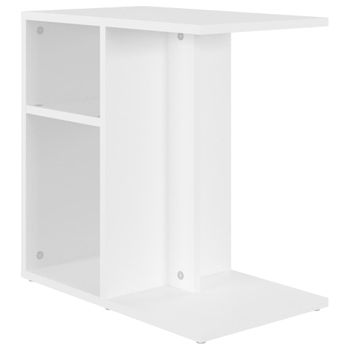 Mesa Auxiliar De Madera Contrachapada Blanco 50x30x50 Cm Vidaxl