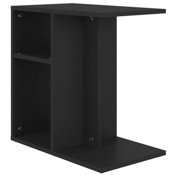 Mesa Auxiliar De Madera Contrachapada Negro 50x30x50 Cm Vidaxl