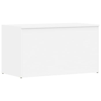 Baúl Almacenaje Madera Contrachapada Blanco Brillo 84x42x46 Cm Vidaxl con  Ofertas en Carrefour