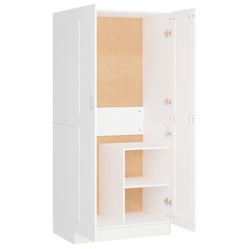 Armario De Madera Contrachapada Blanco 82,5x51,5x180 Cm Vidaxl