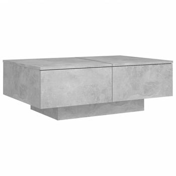 Mesa De Centro De Aglomerado Gris 90x60x31 Cm Vidaxl