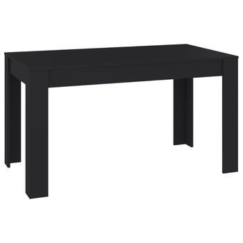 Mesa De Comedor De Madera Contrachapada Negro 140x74,5x76 Cm Vidaxl