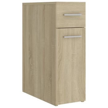 Armario Boticario Madera Contrachapada Color Roble 20x45,5x60cm Vidaxl