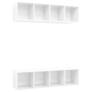 Mueble de salón Arlesa blanco y negro (3 m)