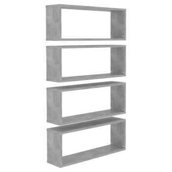 Estantes De Pared Con Cajón 2 Uds Mdf Gris 40x23,5x10 Cm Vidaxl con Ofertas  en Carrefour