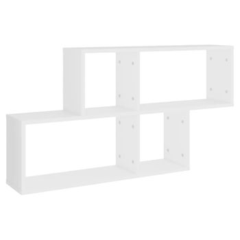 Estantería De Pared Madera Contrachapada Blanco 100x18x53 Cm Vidaxl