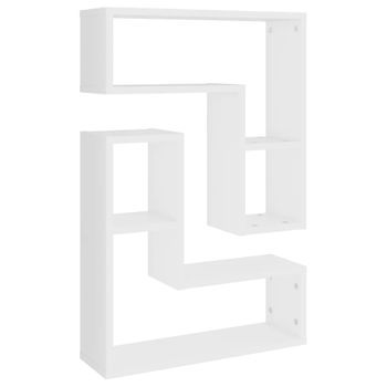 Estantes De Pared 2 Uds Madera Contrachapada Blanco 50x15x50 Cm Vidaxl