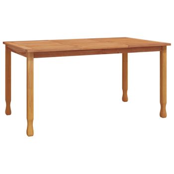 Mesa De Comedor De Jardín Madera Maciza De Teca 150x90x75 Cm Vidaxl