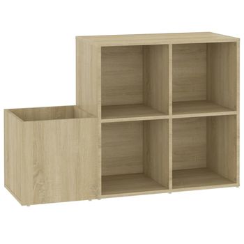 vidaXL Mueble zapatero madera contrachapada color roble 59x17x150 cm