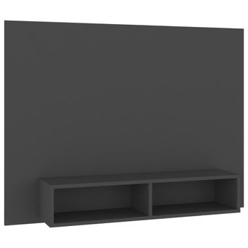 Mueble De Tv De Pared Madera Contrachapada Gris 120x23,5x90 Cm Vidaxl