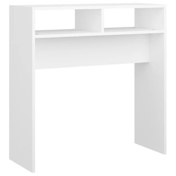 Mesa Consola De Aglomerado Blanco 78x30x80 Cm Vidaxl