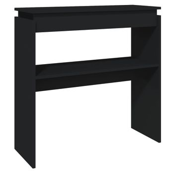 Mesa Consola Madera Contrachapada Negro 80x30x80 Cm Vidaxl