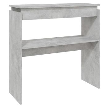 Mesa Consola De Aglomerado Gris Hormigón 80x30x80 Cm Vidaxl