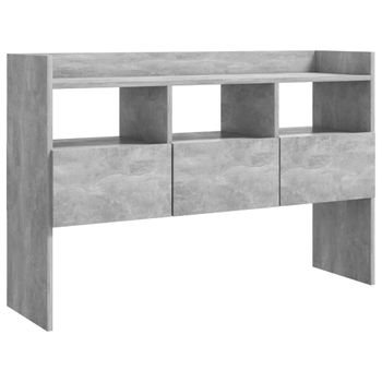 Aparador De Madera Contrachapada Gris Hormigón 105x30x70 Cm Vidaxl