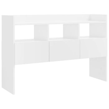 Aparador De Madera Contrachapada Blanco Brillante 105x30x70 Cm Vidaxl