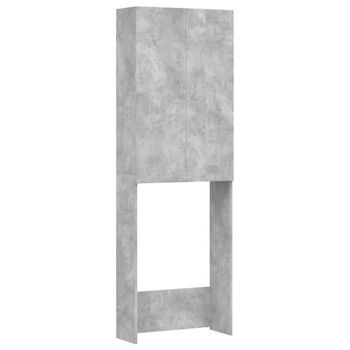 Armario de lavadora y WC 64x24x190 cm Mueble de baño Mueble de Lavadora  Estanteria sobre Inodoro