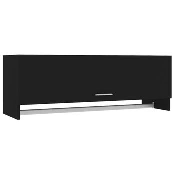 Armario De Madera Contrachapada Negro 100x32,5x35 Cm Vidaxl