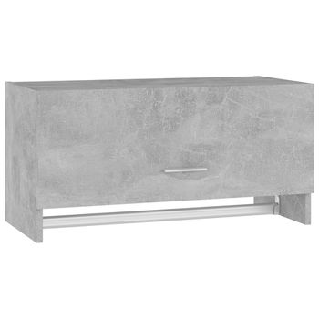 Armario De Madera Contrachapada Gris Hormigón 70x32,5x35 Cm Vidaxl