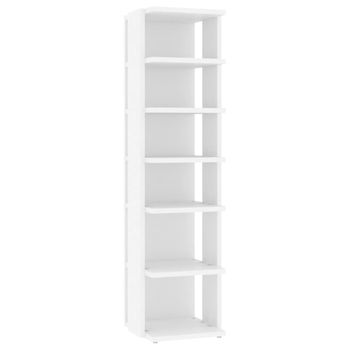 Mueble Zapatero Bilbao Alto 2 Puertas Color Blanco, Mueble Auxiliar, 60 cm  x 35 cm x 170 cm