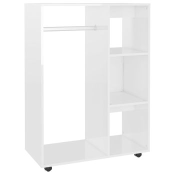 Set de muebles de recibidor madera contrachapada blanco brillo