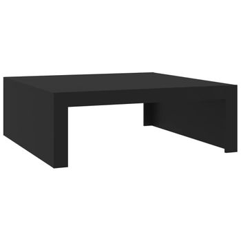 Mesa De Centro De Aglomerado Negro 100x100x35 Cm Vidaxl