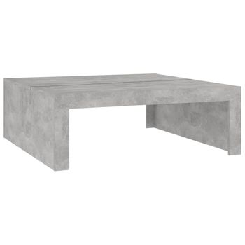 Mesa De Centro De Aglomerado Gris Hormigón 100x100x35 Cm Vidaxl