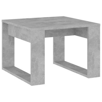 Mesa Auxiliar De Aglomerado Gris Hormigón 50x50x35 Cm Vidaxl