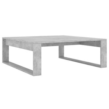 Mesa De Centro De Aglomerado Gris Hormigón 100x100x35 Cm Vidaxl