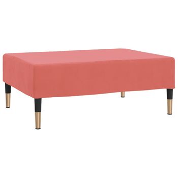 Reposapiés sofá Clair Loveseat de diseño minimalista Rosa